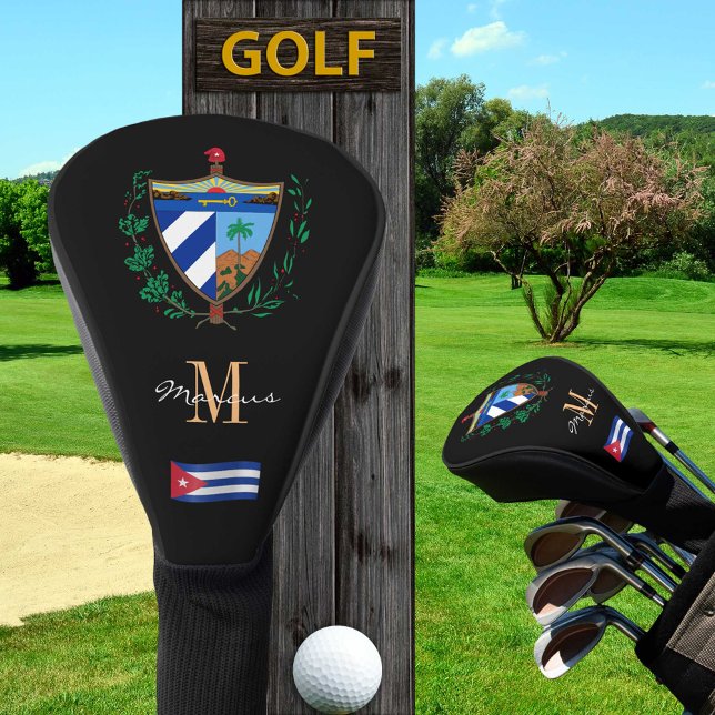 Cuba & Cuban Flag Monogrammed Golf Clubs Covers (Creator Uploaded)