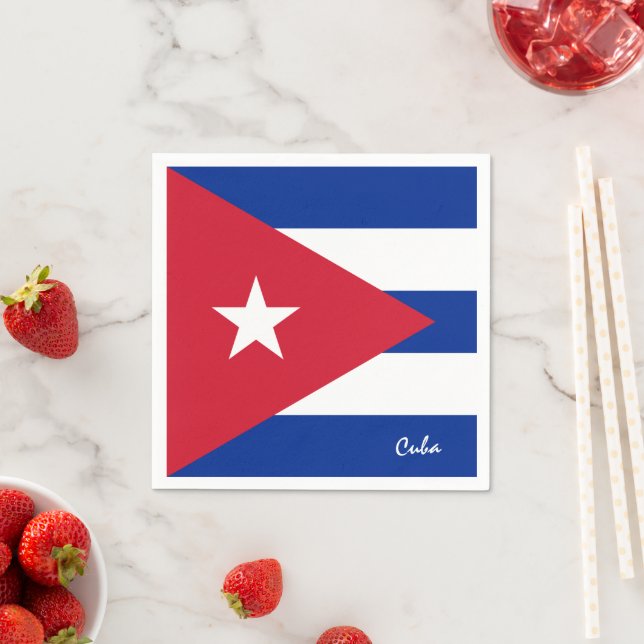 Cuba & Cuban Flag party fashion /sport fans Napkins (Insitu)