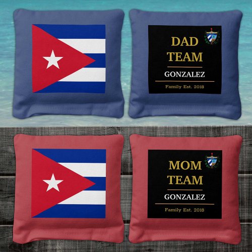 Cuba  Cuban Flag personalized  Family Cornhole Bags