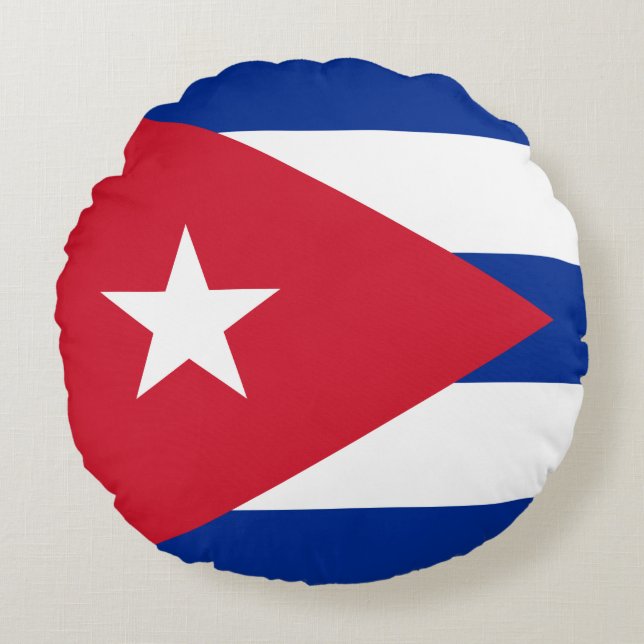 Cuba (Cuban) Flag Round Pillow (Front)