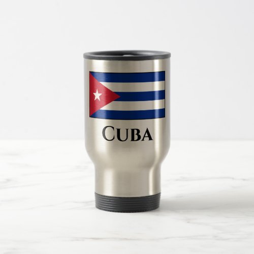 Cuba Cuban Flag Travel Mug