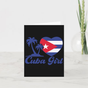 Cuba- Cuban Girl Flag Cubanita Hispanic Heritage K Card