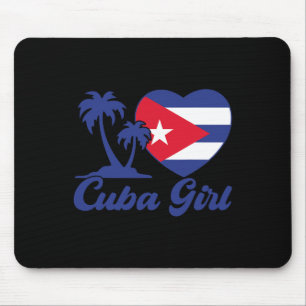 Cuba- Cuban Girl Flag Cubanita Hispanic Heritage K Mouse Pad