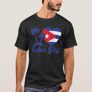 Cuba Cuban Girl Flag Cubanita Hispanic Heritage Ki T-Shirt