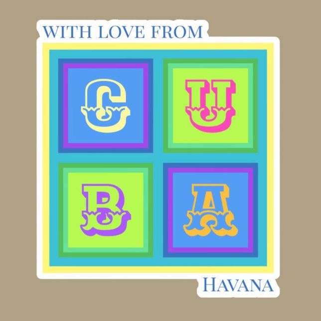 Cuba cuban modern colorful sticker (Creator Uploaded)