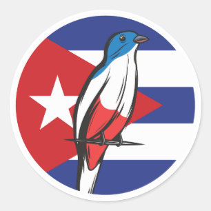 Cuba Cuban trogon Tocororo Cuban National Animal Classic Round Sticker