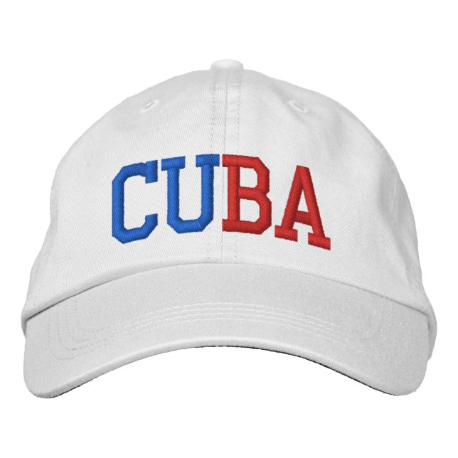 Cuba Embroidered Baseball Hat (Front)