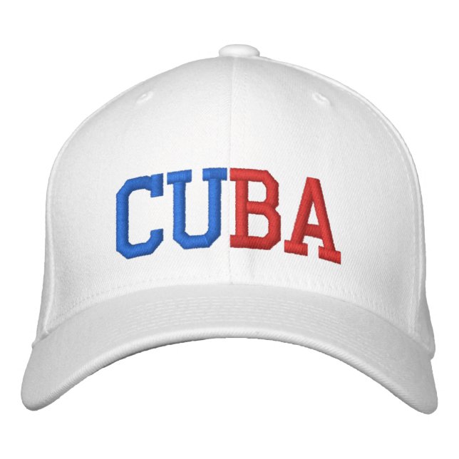 Cuba Embroidered Baseball Hat (Front)