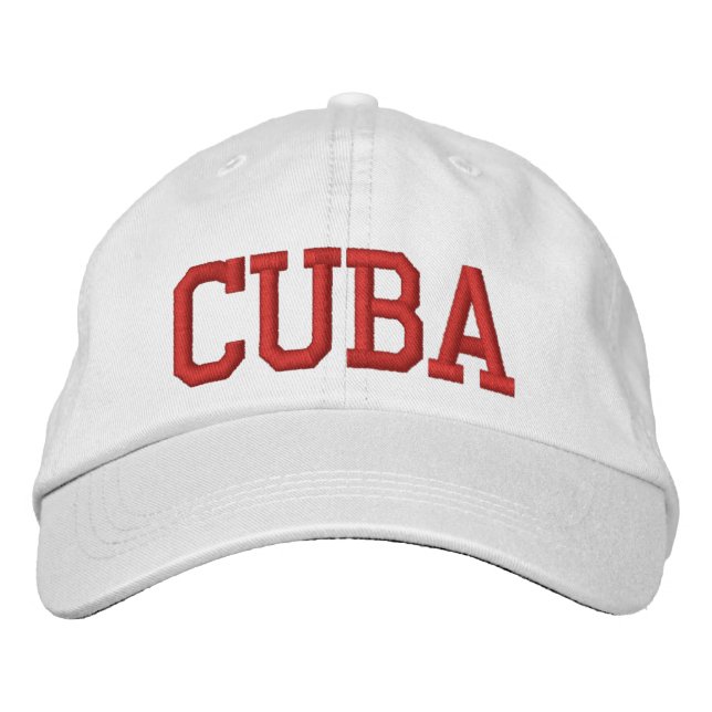 Cuba Embroidered Baseball Hat (Front)