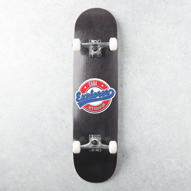 Cuba explorer into adventure logo sticker (Skateboard)