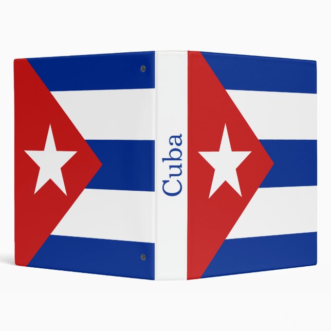 Cuba Flag 3 Ring Binder (Background)