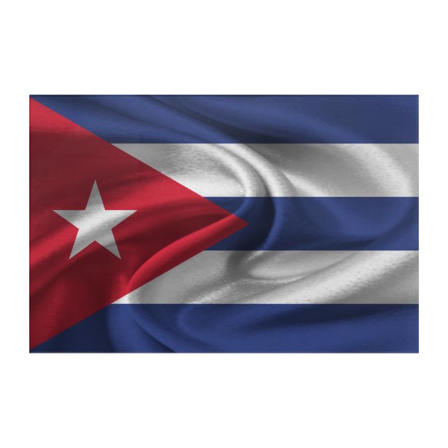 Cuba Flag Acrylic Print (Front)