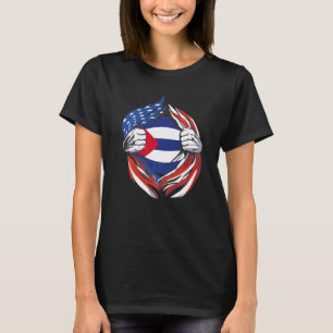 Cuba Flag American Proud of My Cuban Heritage T-Shirt