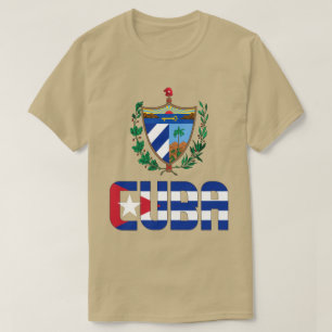Cuba Flag and Coat Of Arms Patriotic T-Shirt