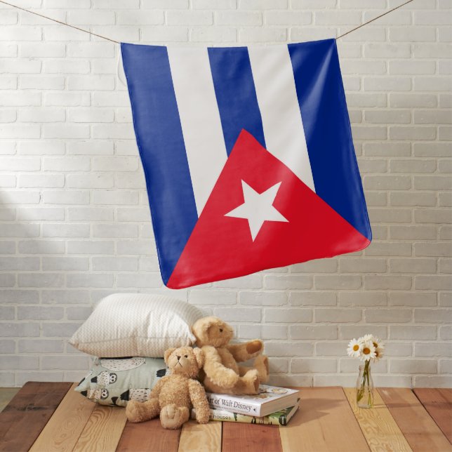 Cuba flag baby blanket (In Situ)