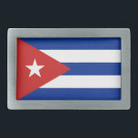 Cuba Flag Belt Buckle<br><div class="desc">Patriotic flag of Cuba.</div>