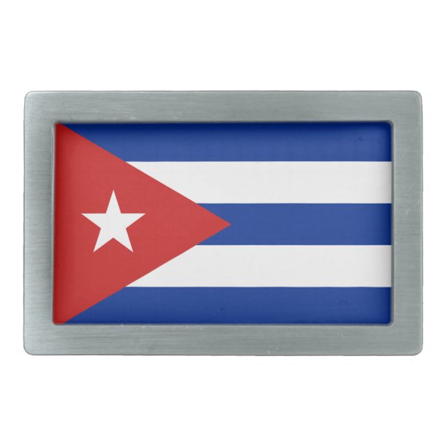 Cuba Flag Belt Buckle (Front)