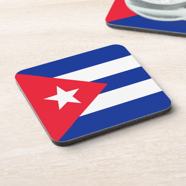 Cuba flag beverage coaster (Left Side)