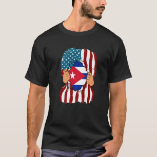 Cuba Flag Blood Inside Me Home Pride Cuban America T-Shirt