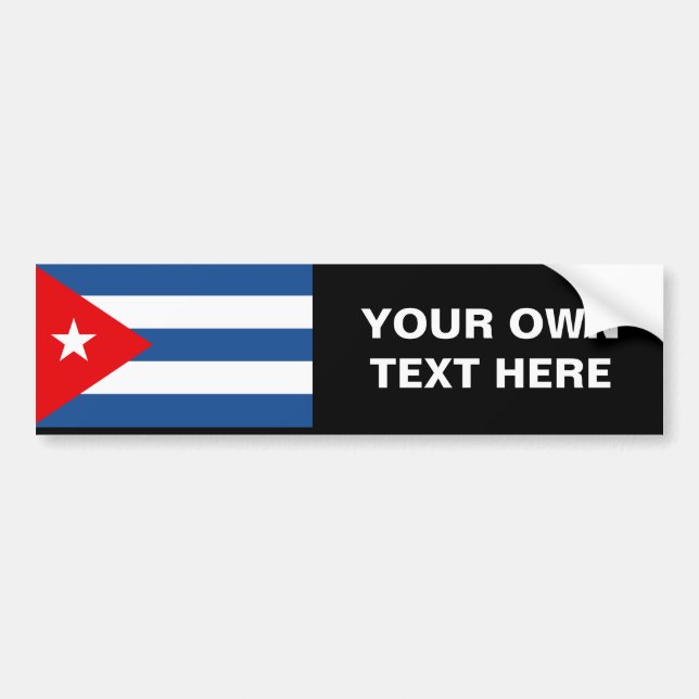 Cuba Flag Bumper Sticker (Front)