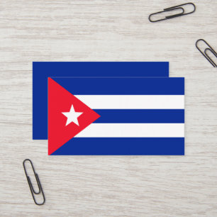 Cuba flag business card