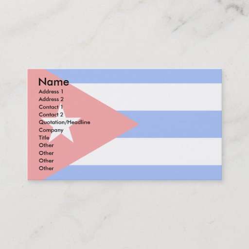 Customizable Cuba Flag Business Card