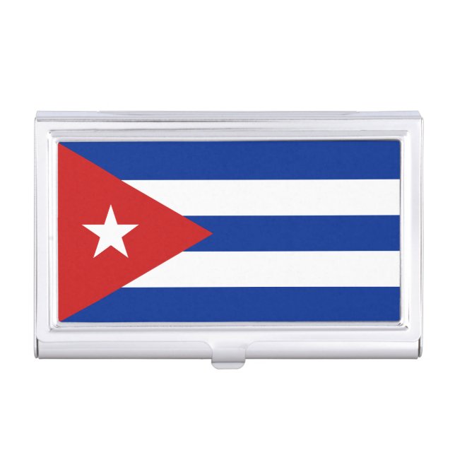 Cuba Flag Business Card Case (Front)