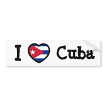 Cuba Flag Car Bumper Sticker