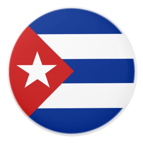 Cuba Flag Ceramic Knob