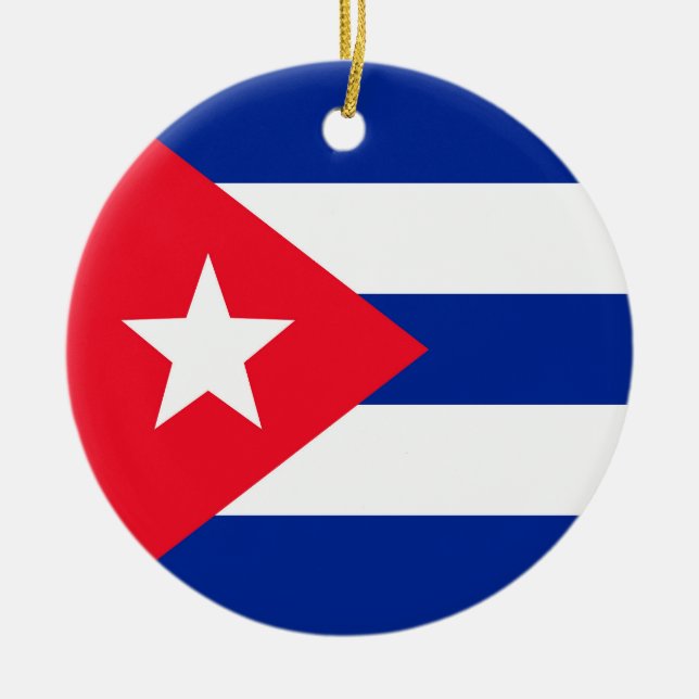 Cuba flag ceramic ornament (Front)