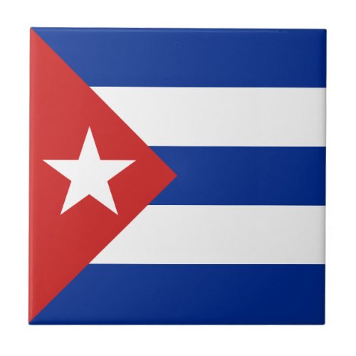 Cuba Flag Ceramic Tile