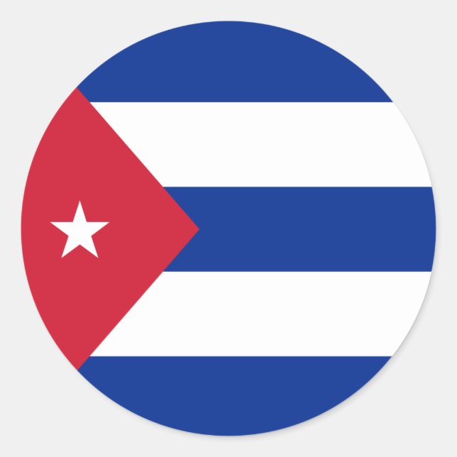 Cuba Flag Classic Round Sticker (Front)