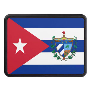 Cuba flag-coat of arms hitch cover