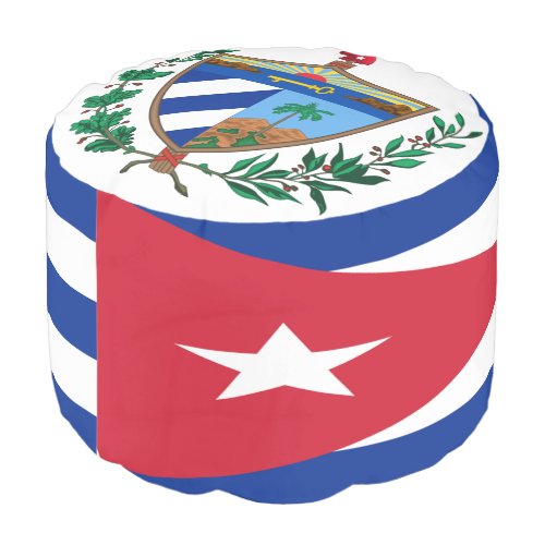 Cuba  Flag  Coat of Arms  Pouf