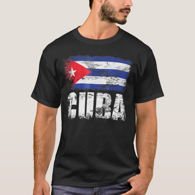 Cuba Flag Cuban Flag Tee Camiseta (Front)