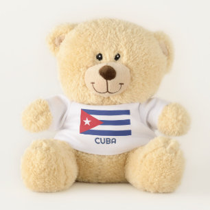 Cuba Flag custom name Teddy Bear