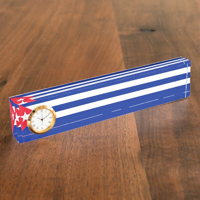 Cuba flag desk name plate (Side)