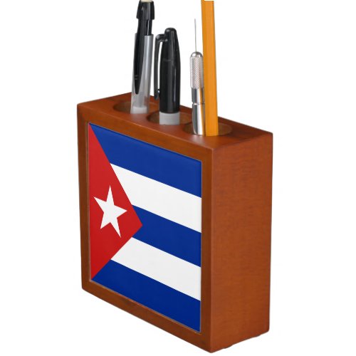 Cuba Flag Desk Organizer
