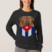 Cuba Flag Dogues de Bordeaux Dog In Pocket