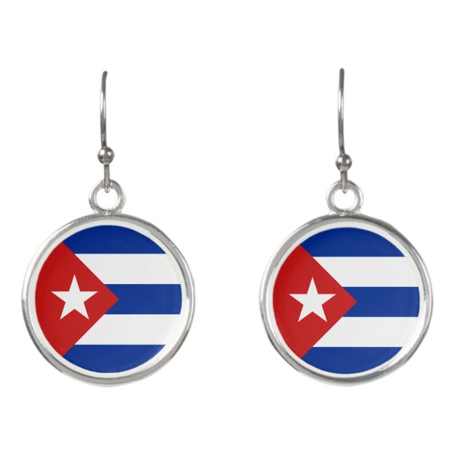 Cuba Flag Earrings (Front)