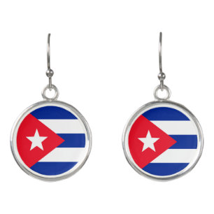 Cuba flag earrings