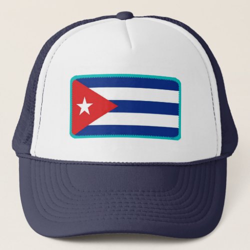 Cuba flag embroidered effect hat