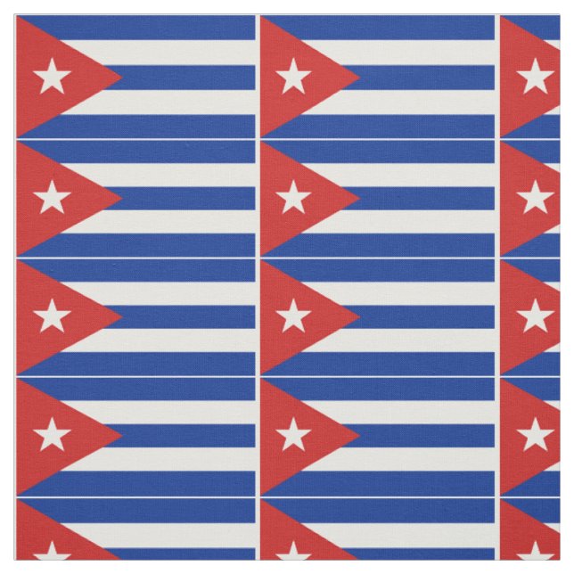 Cuba Flag Fabric (Swatch)