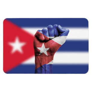 Cuba Flag Fist Magnet