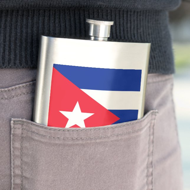 Cuba flag flask (In Situ)