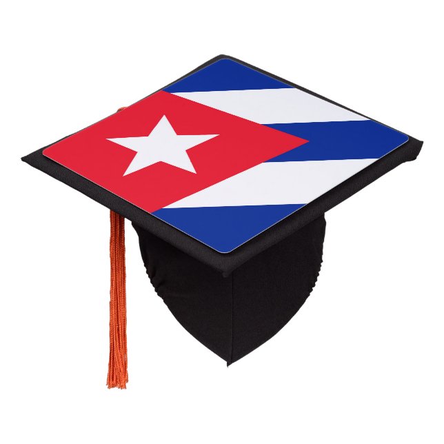 Cuba flag graduation cap topper (Angled)