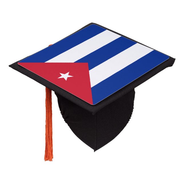 Cuba Flag Graduation Cap Topper (Angled)