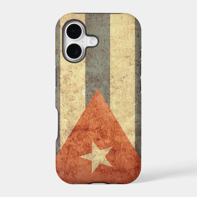 Cuba Flag - Grunge Iphone Case (Back)