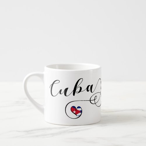 Cuba Flag Heart Cuban Flag In a Heart Espresso Cup