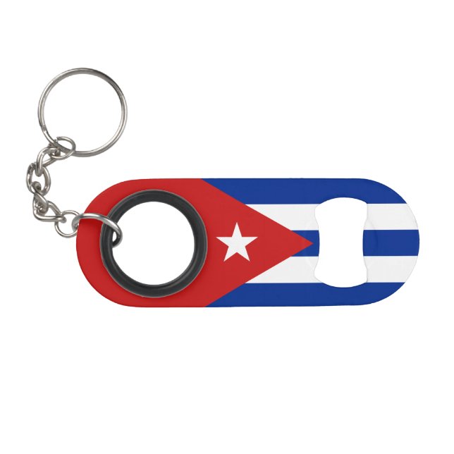Cuba Flag Keychain Bottle Opener (Front (Horizontal))